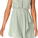 Hatant Satin Dress for Women Mini Dress Summer Halterneck Elegant Women's Cocktail Dress Sleeveless Silky Party Club Dress